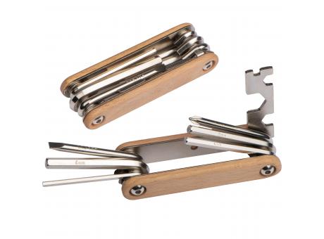 Herramienta para bicicletas en caja de madera