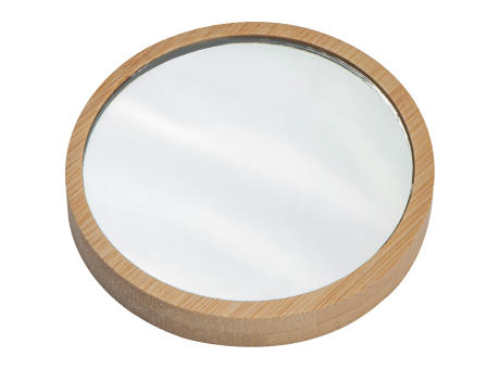 Espejo de maquillaje de bambú