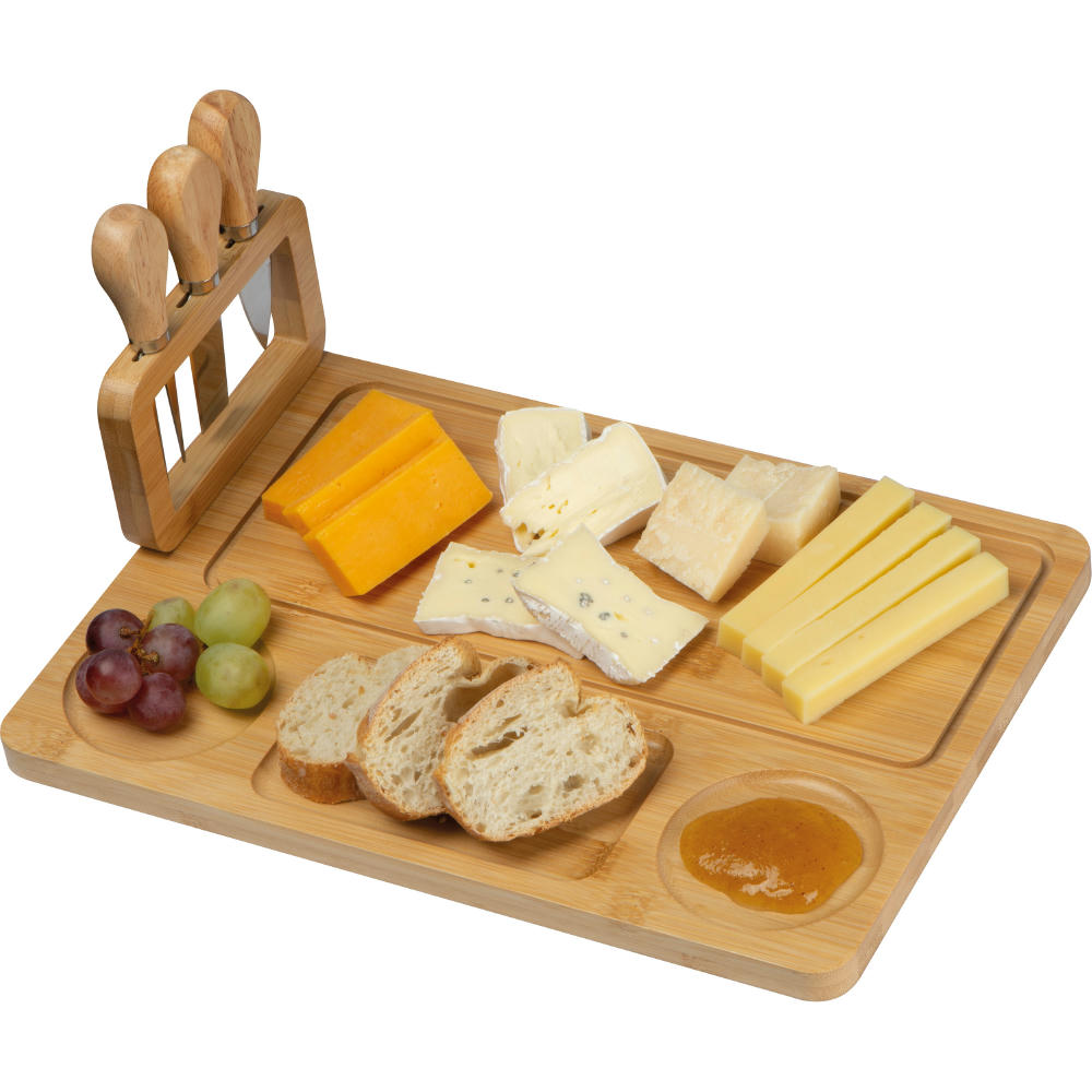 Set de queso de bambú
