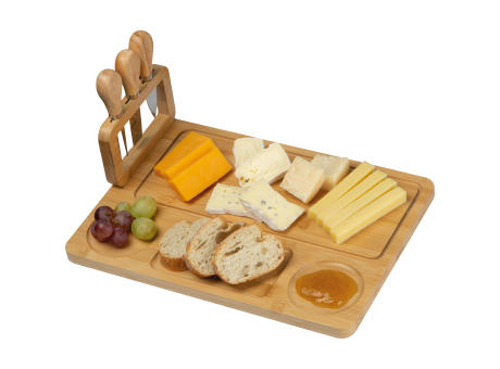 Set de queso de bambú