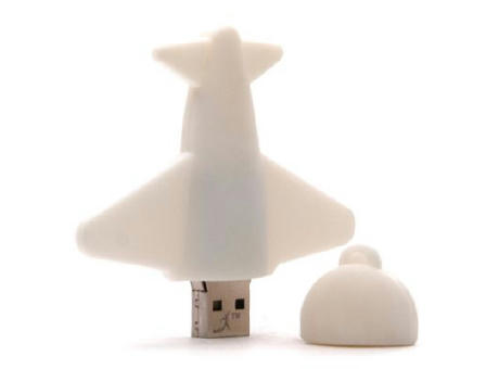 USB-Stick Flat Plane-Weiß-1 GB