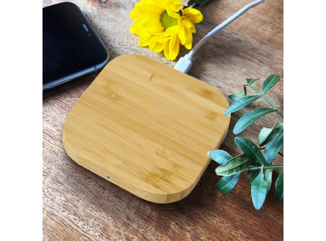 Wireless Charger Bamboo Square