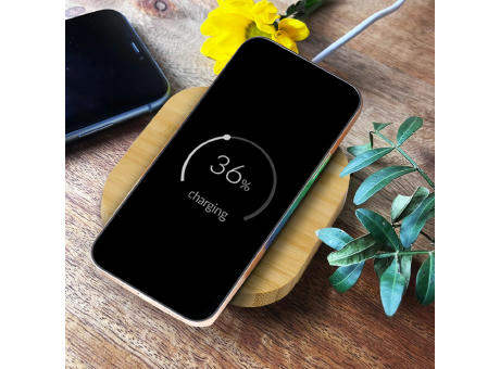 Wireless Charger Bamboo Square