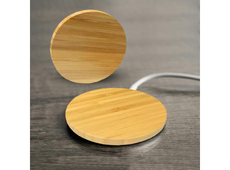 Wireless Charger Bamboo Round