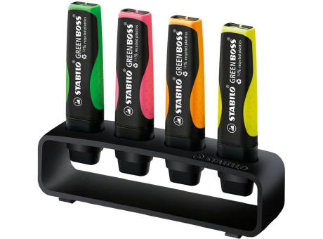 STABILO GREEN BOSS 4er Tisch-Set Leuchtmarkierer