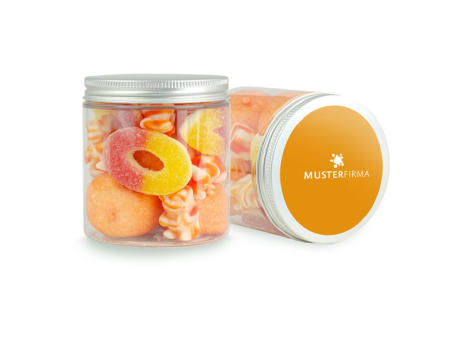 Naschdose S oranger Fruchtgummi Mix