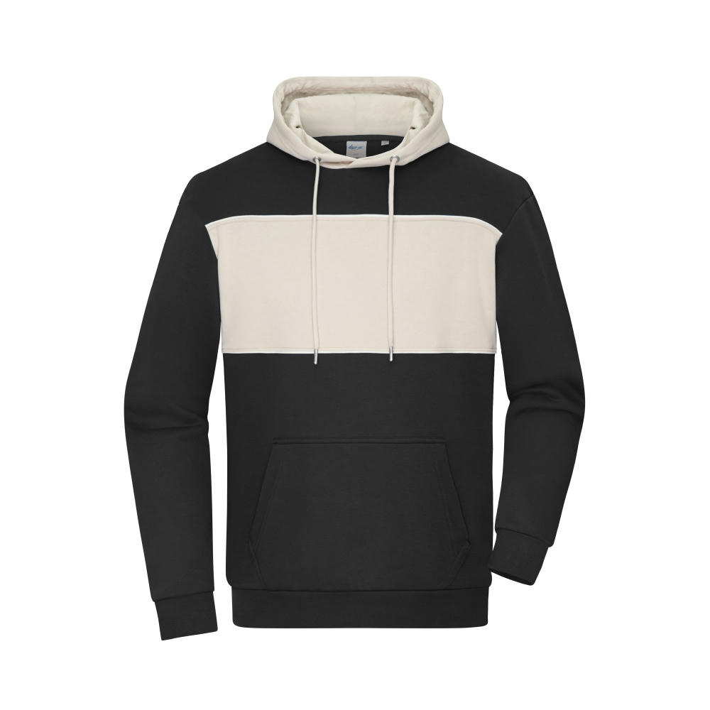 Sweat-Hoody colour-block UNISEX - Unisex Hoody mit Kontrasteinsatz