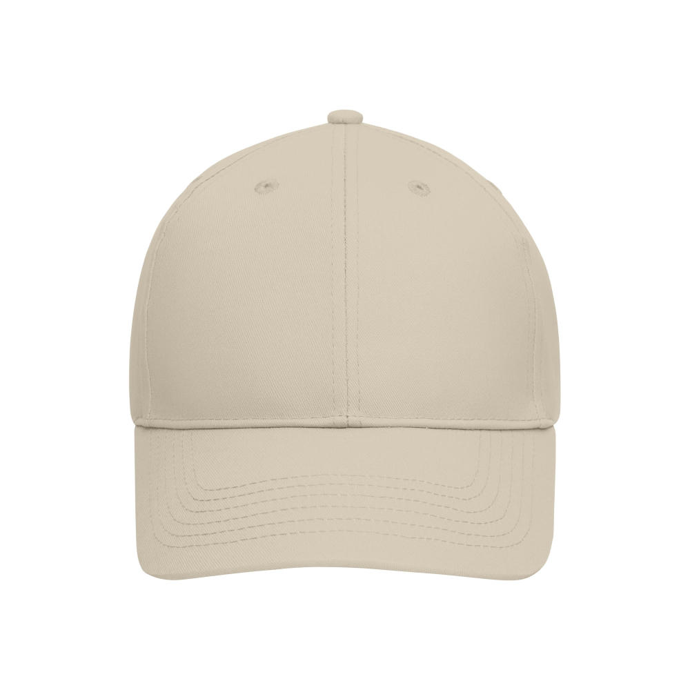 6 Panel Cap Bio Cotton - 6 Panel Cap mit ungebürsteter Oberfläche