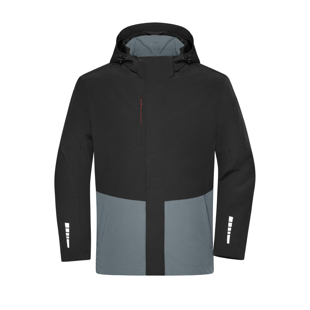 Workwear Hardshell Rainjacket - Funktionelle Regenjacke mit farblich abgesetzten Details
