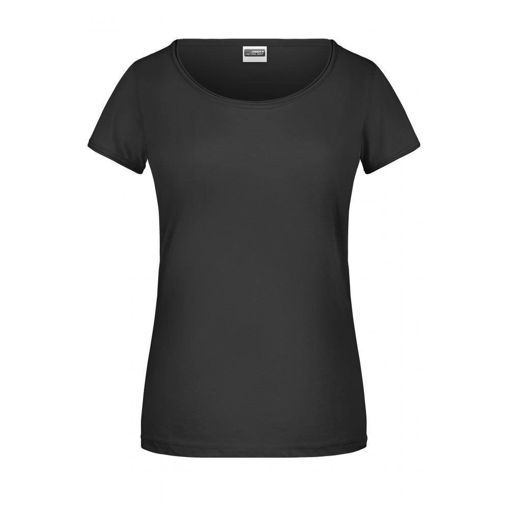 Ladies'-T - T-Shirt mit trendigem Rollsaum