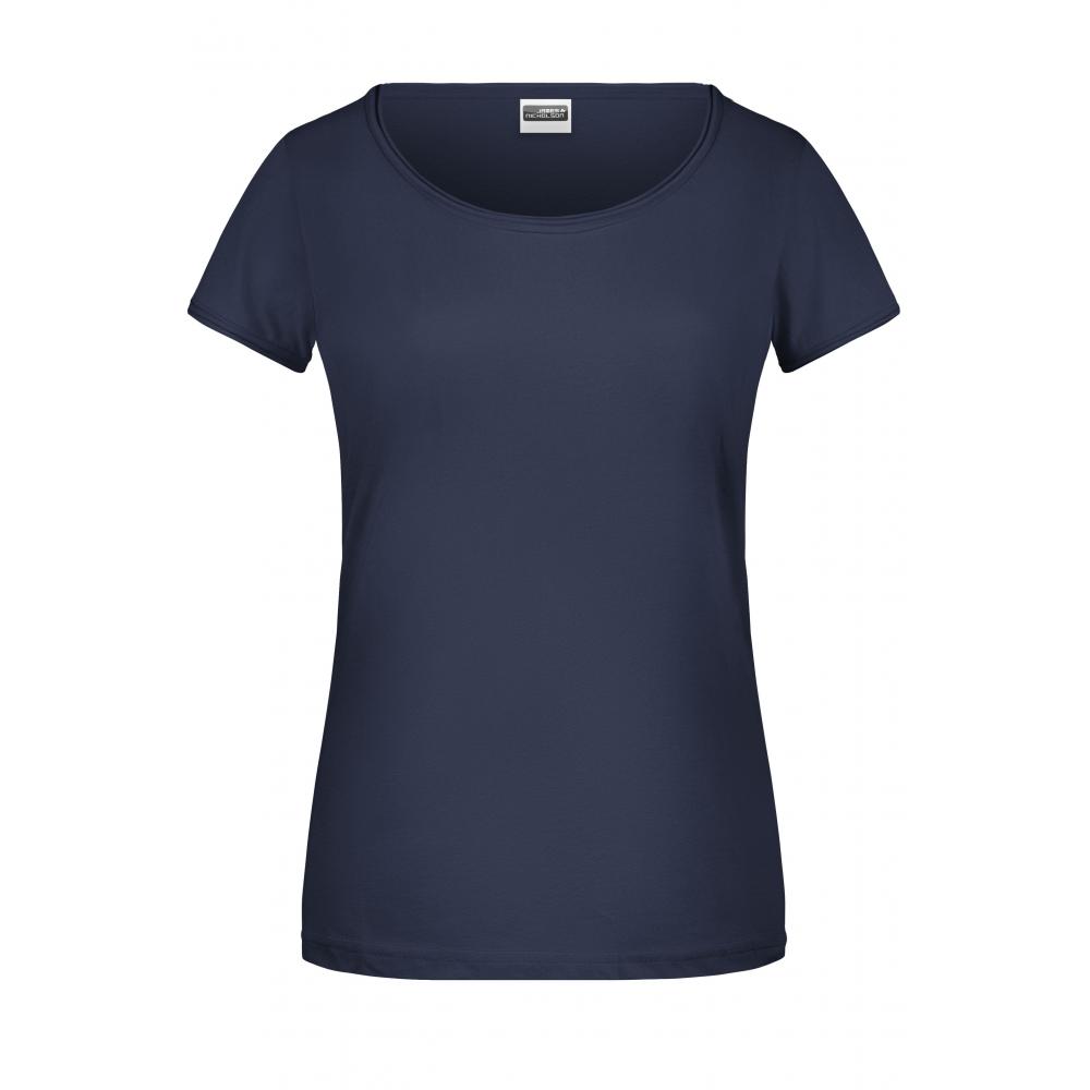 Ladies'-T - T-Shirt mit trendigem Rollsaum