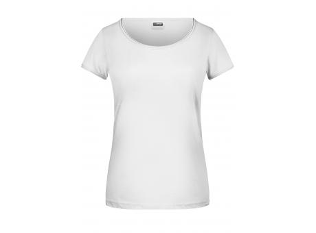 Ladies'-T - T-Shirt mit trendigem Rollsaum