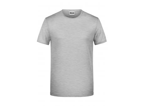 Men's-T - T-Shirt mit trendigem Rollsaum