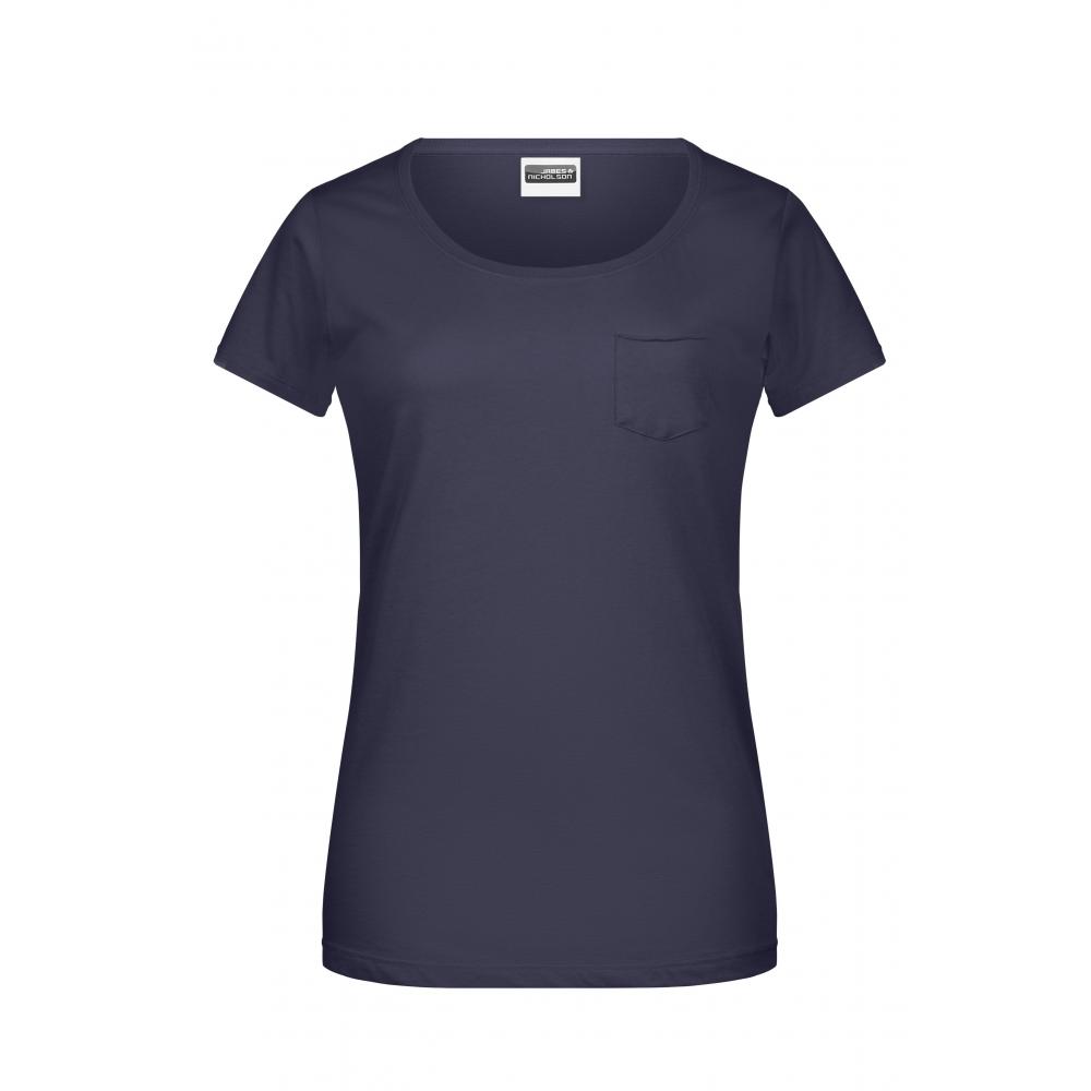 Ladies'-T Pocket-T-Shirt mit modischer Brusttasche