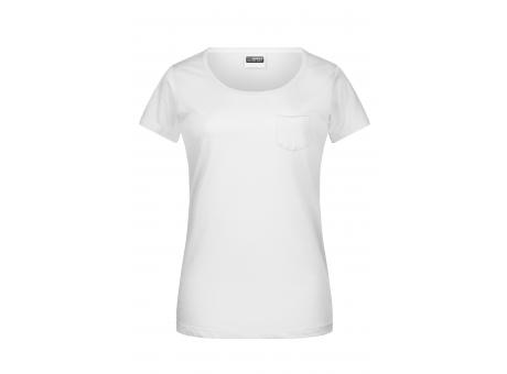 Ladies'-T Pocket-T-Shirt mit modischer Brusttasche