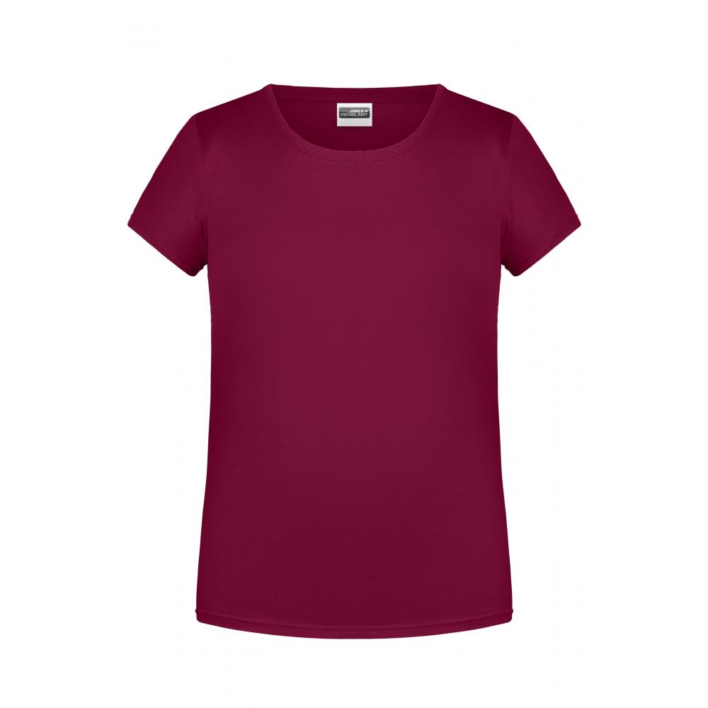 Girls' Basic-T-T-Shirt für Kinder in klassischer Form