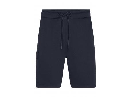 Men's Lounge Shorts - Modische, kurze Sweathose aus BIO-Baumwolle im Cargo-Style