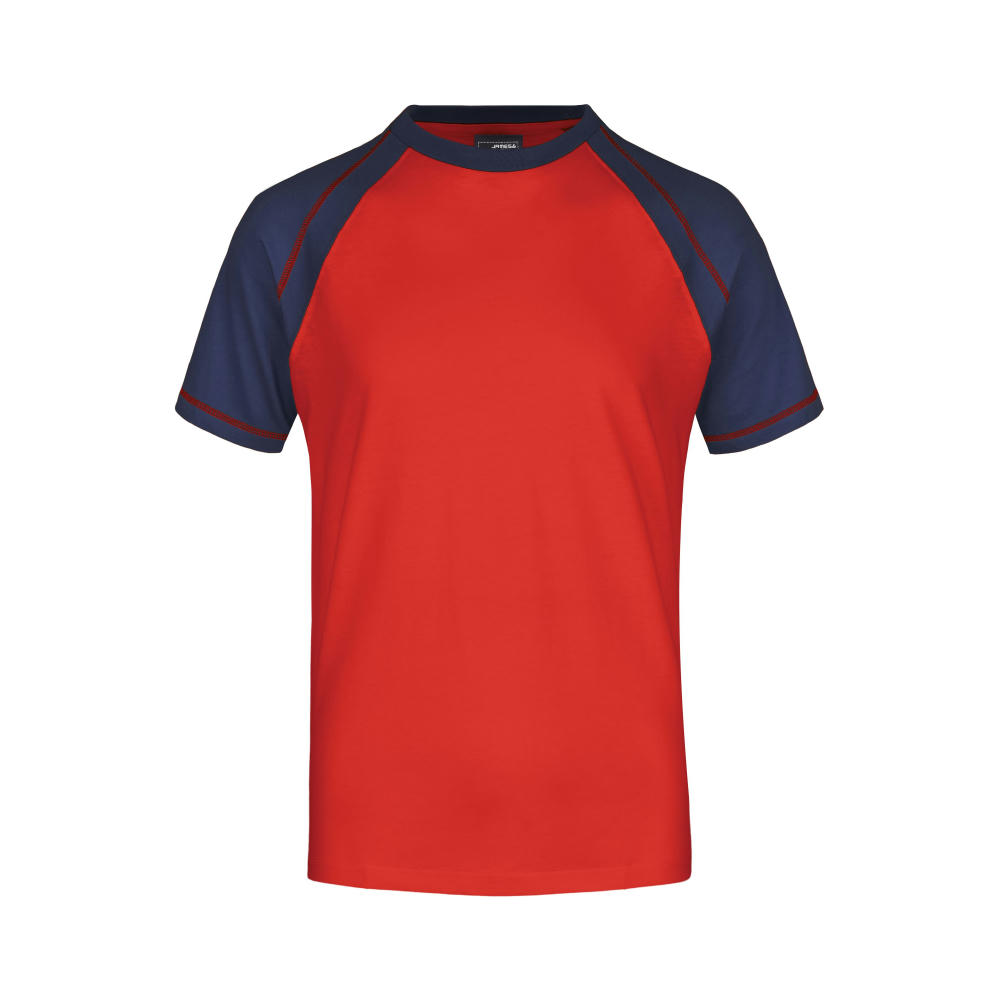 Men's Raglan-T - T-Shirt in sportlicher, zweifarbiger Optik