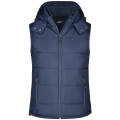 Ladies' Padded Vest - Modische Steppweste mit abnehmbarer Kapuze