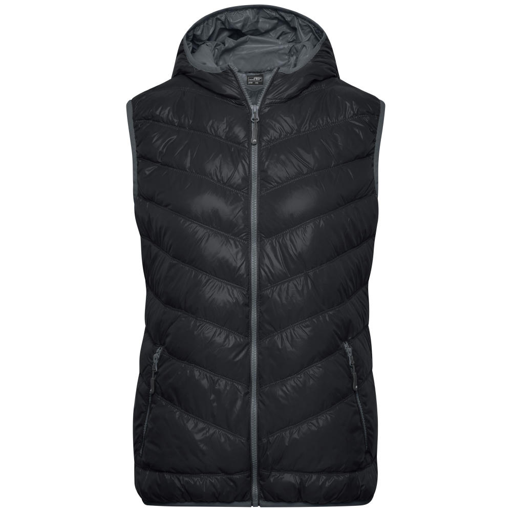 Ladies' Down Vest - Ultraleichte sportliche Daunenweste mit Kapuze