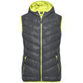 Ladies' Down Vest - Ultraleichte sportliche Daunenweste mit Kapuze