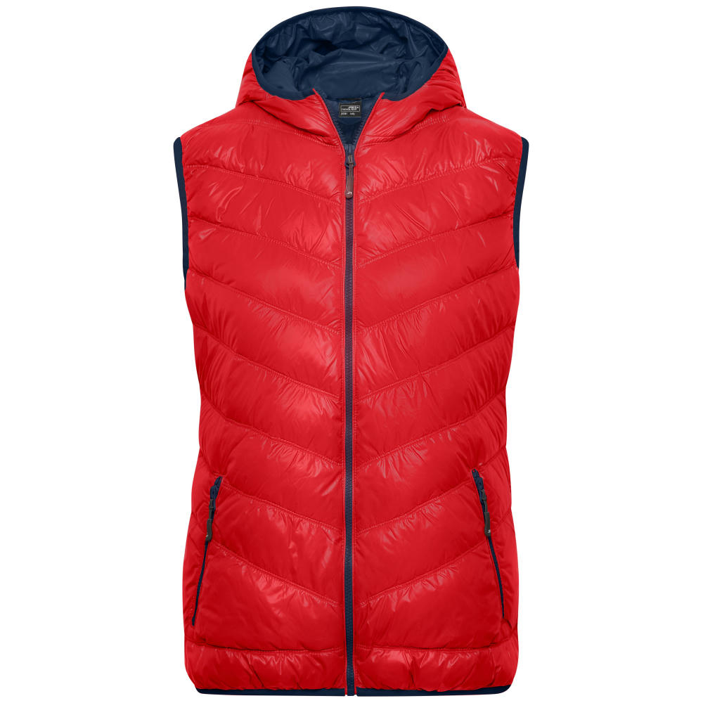 Ladies' Down Vest-Ultraleichte sportliche Daunenweste mit Kapuze