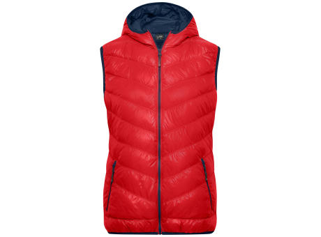 Ladies' Down Vest-Ultraleichte sportliche Daunenweste mit Kapuze