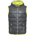 Men's Down Vest - Ultraleichte sportliche Daunenweste mit Kapuze