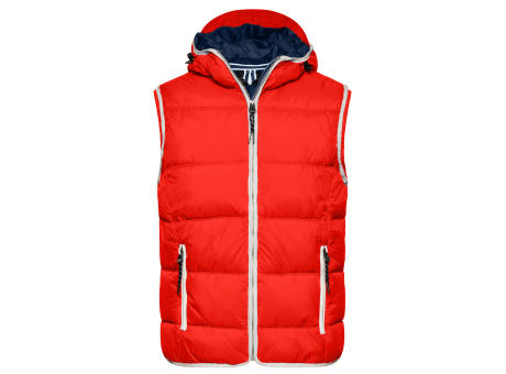 Men's Maritime Vest-Modische Steppweste mit angeschnittener Kapuze