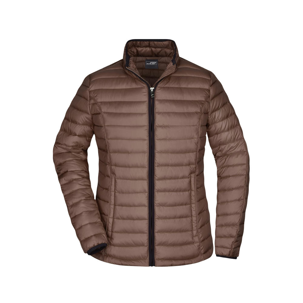 Ladies' Quilted Down Jacket-Sportliche Daunenjacke mit Stehkragen