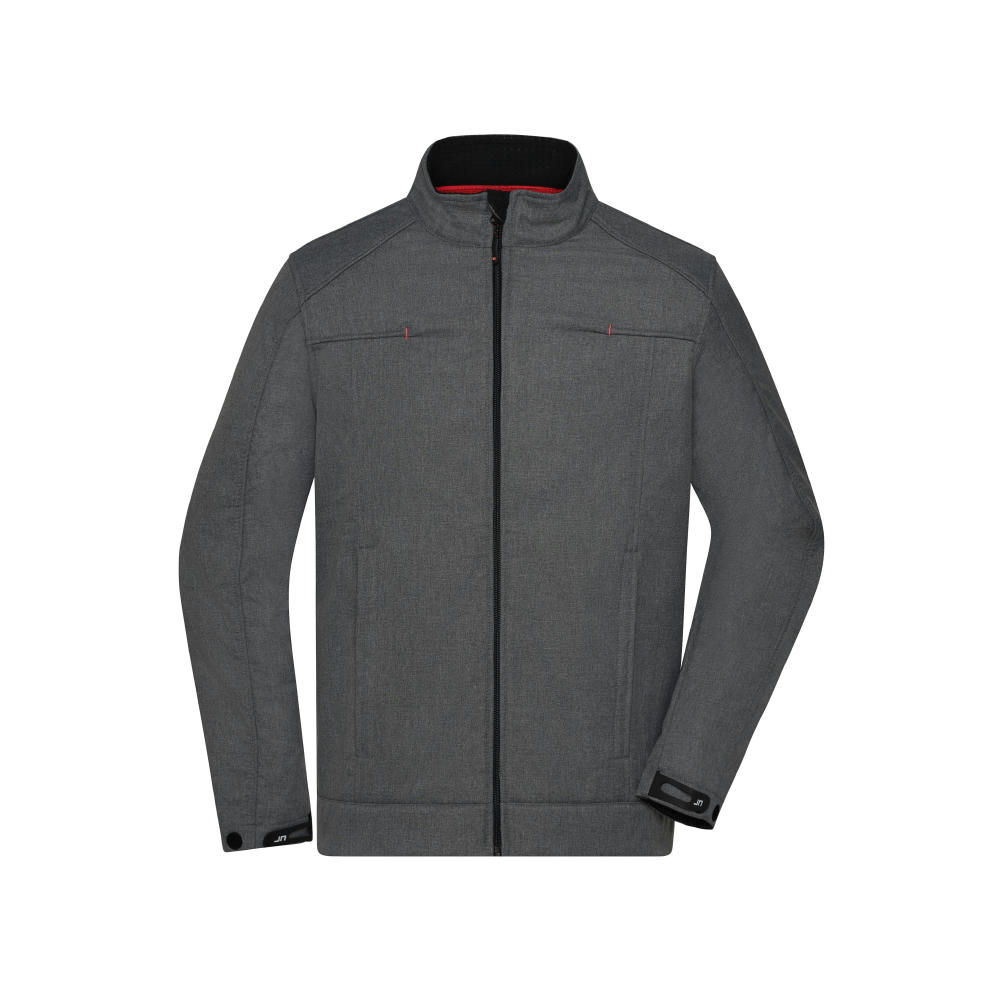 Men's Softshell Jacket-Klassische Softshelljacke in Melange-Optik