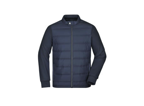 Men's Hybrid Sweat Jacket-Modische Sweatjacke in attraktivem Materialmix