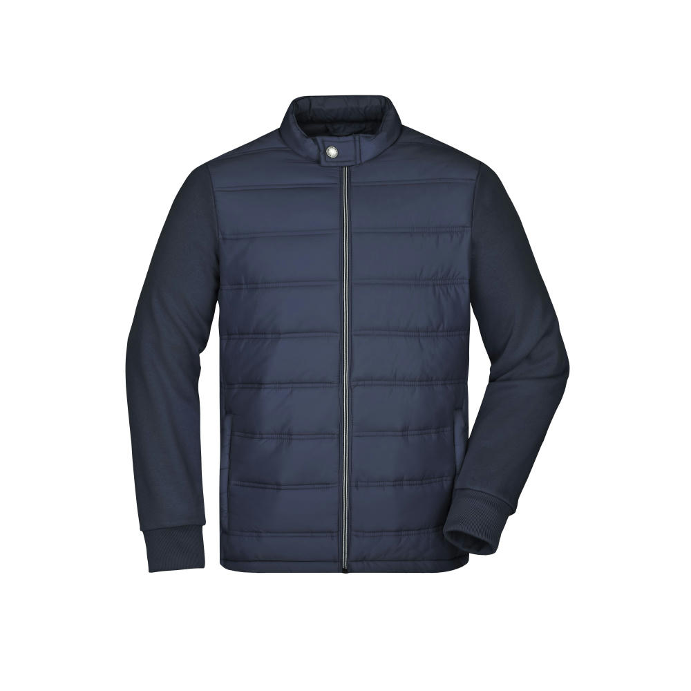 Men's Hybrid Sweat Jacket - Modische Sweatjacke in attraktivem Materialmix