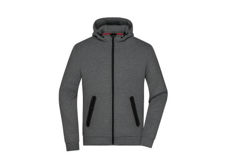 Men's Hooded Jacket-Kapuzenjacke mit modischen Details in Melange-Optik