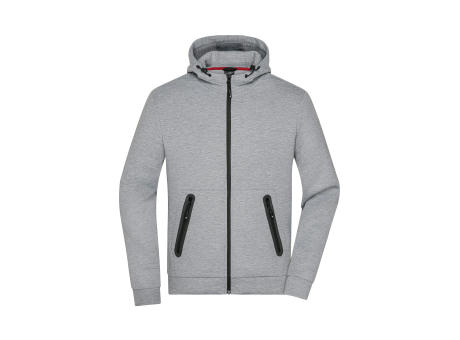 Men's Hooded Jacket-Kapuzenjacke mit modischen Details in Melange-Optik