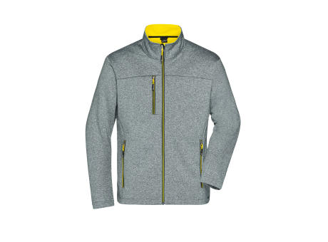 Men's Softshell Jacket-Softshell-Jacke in Melange-Optik