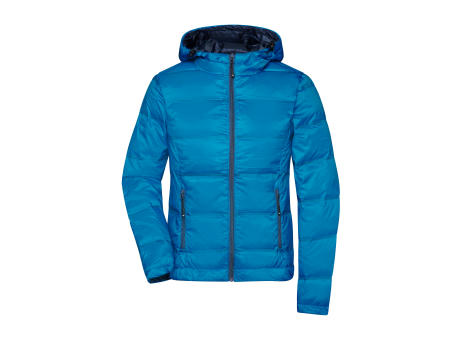 Ladies' Hooded Down Jacket-Daunenjacke mit Kapuze in neuem Design, Steppung der Jacke ist geklebt und nicht genäht