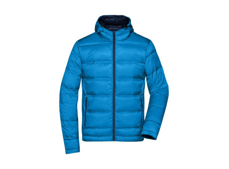 Men's Hooded Down Jacket-Daunenjacke mit Kapuze in neuem Design, Steppung der Jacke ist geklebt und nicht genäht