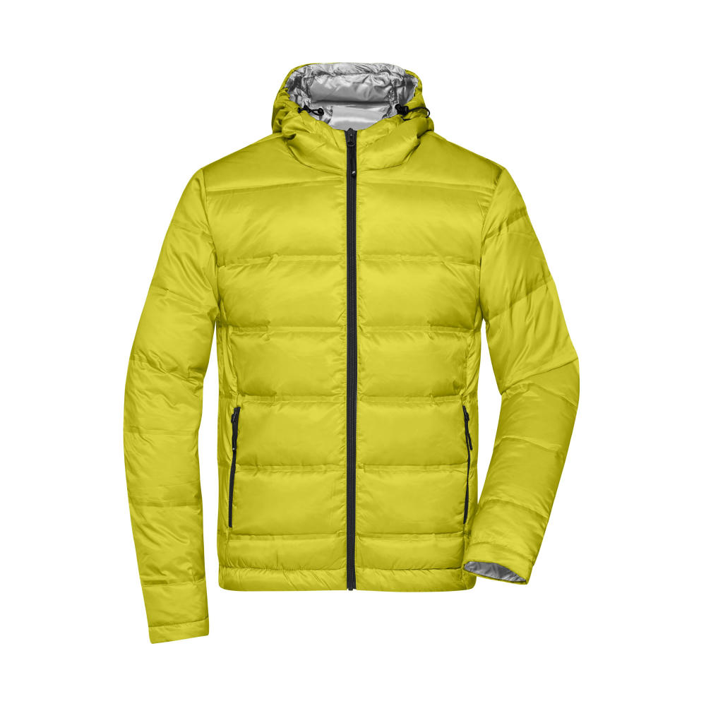 Men's Hooded Down Jacket-Daunenjacke mit Kapuze in neuem Design, Steppung der Jacke ist geklebt und nicht genäht