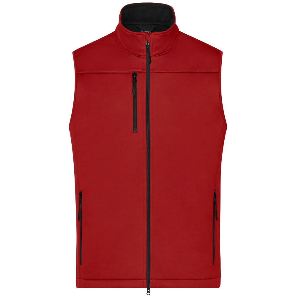 Men's Softshell Vest-Klassische Softshellweste im sportlichen Design aus recyceltem Polyester