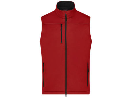 Men's Softshell Vest-Klassische Softshellweste im sportlichen Design aus recyceltem Polyester