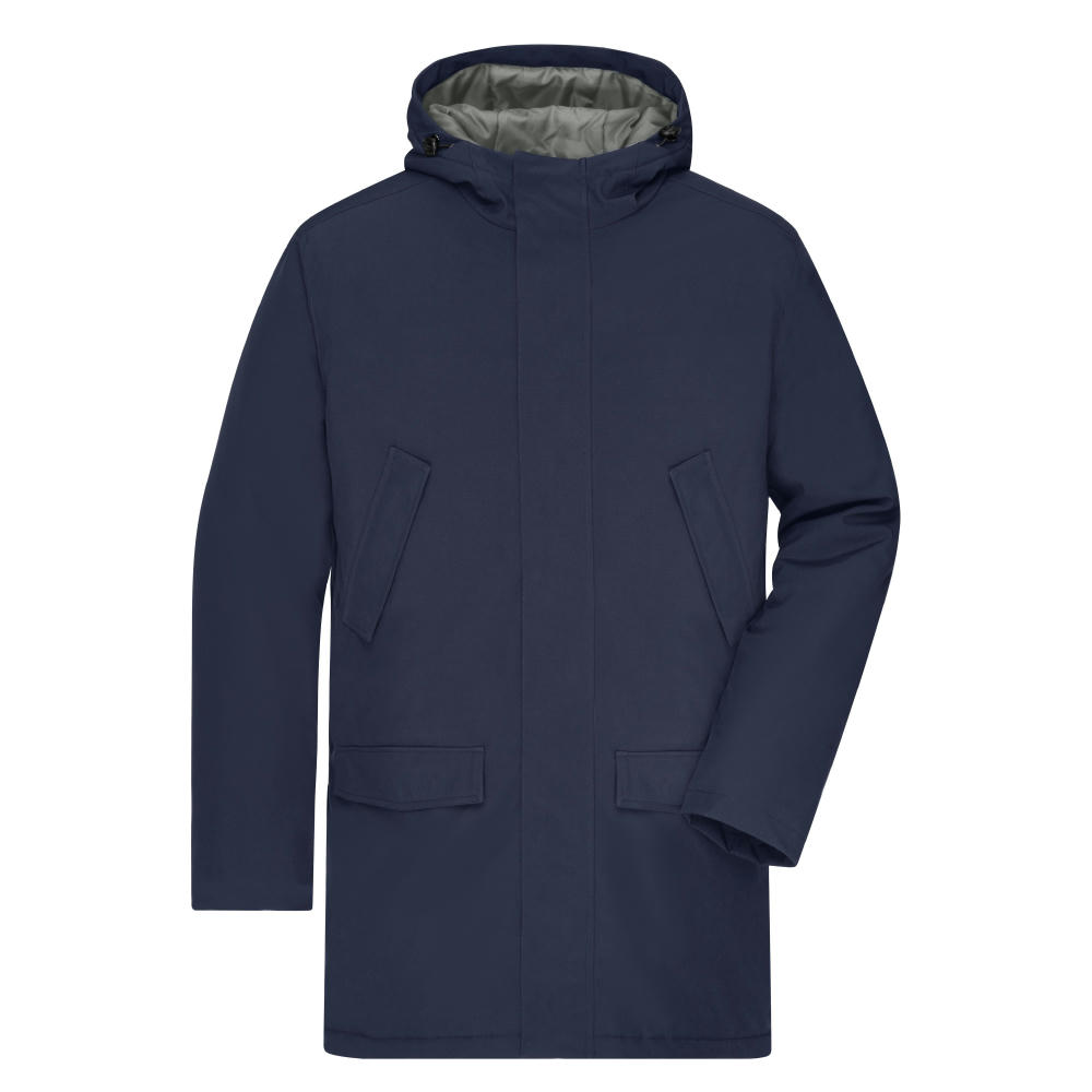 Men's Business Parka-Klassischer, wattierter Parka mit angeschnittener Kapuze