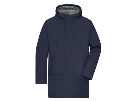 Men's Business Parka-Klassischer, wattierter Parka mit angeschnittener Kapuze