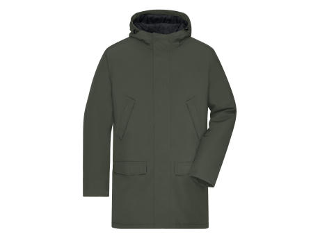 Men's Business Parka-Klassischer, wattierter Parka mit angeschnittener Kapuze