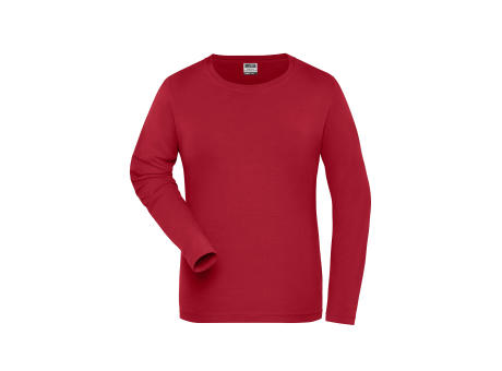 Ladies' BIO Stretch-Longsleeve Work - SOLID - - Langarm Shirt aus weichem Elastic-Single-Jersey