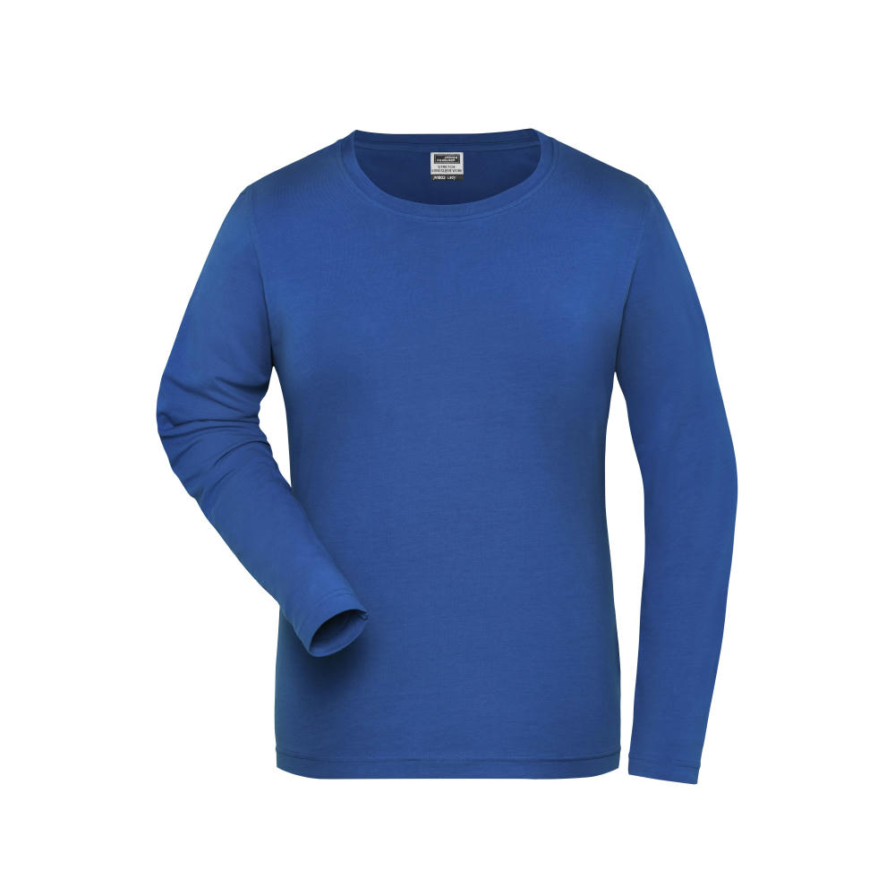 Ladies' BIO Stretch-Longsleeve Work - SOLID --Langarm Shirt aus weichem Elastic-Single-Jersey