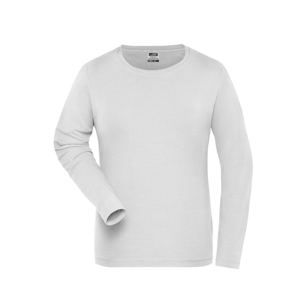 Ladies' BIO Stretch-Longsleeve Work - SOLID - - Langarm Shirt aus weichem Elastic-Single-Jersey