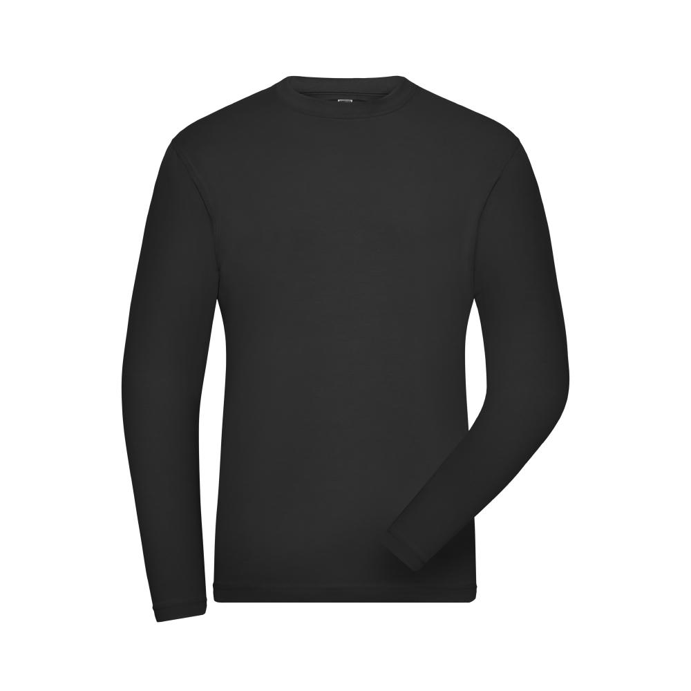 Men's BIO Stretch-Longsleeve Work - SOLID - - Langarm Shirt aus weichem Elastic-Single-Jersey