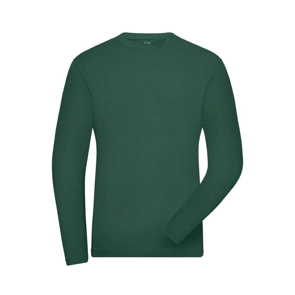 Men's BIO Stretch-Longsleeve Work - SOLID --Langarm Shirt aus weichem Elastic-Single-Jersey