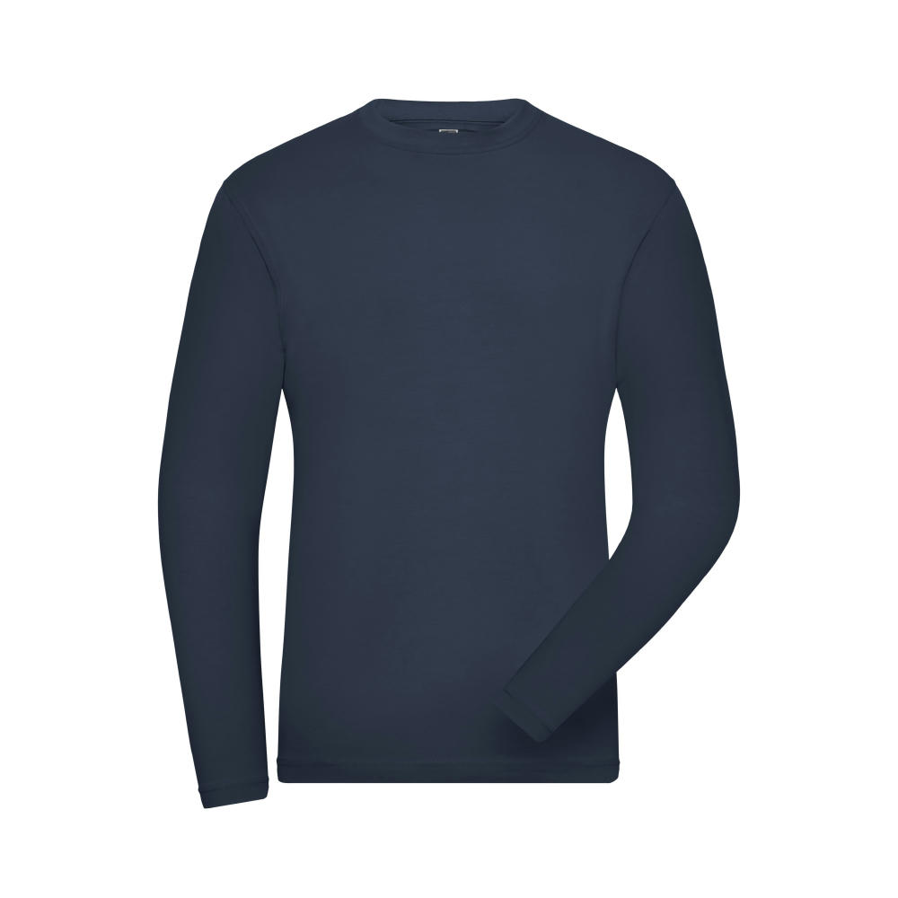 Men's BIO Stretch-Longsleeve Work - SOLID --Langarm Shirt aus weichem Elastic-Single-Jersey